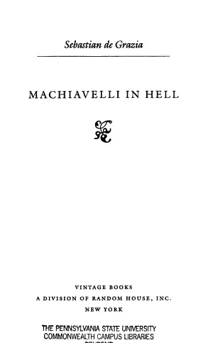 Machiavelli in Hell の書影